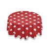 xigua Elegant Flowers Tablecloth Durable 60 Inch Round Table Cloth Cover with Zipper Umbrella Hole Camping Tablecloths for Outdoor Party Picnic