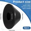 8 Pieces Non Slip Toilet Seat Hinge Fittings 8 mm Rubber Fittings Rubber Cone Toilet Seat Washer Toilet Seat Hinge Fitting Replacement Black Rubb