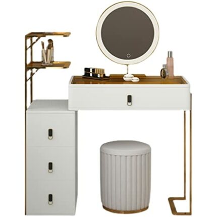NXYDD Dressing Table Storage Cabinet Bedroom Furniture Small Solid Wood Dressing Table Vanity Set
