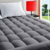 TEXARTIST King Mattress Pad Cover Cooling Mattress Topper 400 TC Cotton Pillow Top Mattress Cover Quilted Fitted Mattress Protector with 8-21 Inc