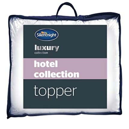 Silentnight Hotel Collection Mattress Topper Double Bed - Luxury Soft Silky Comfortable 2.5cm Deep Mattress Protector Pad Cover with Deep Fit Ela