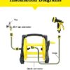 Topways Hose Connection Set for Garden Hose Reel, Plastic Hose Pipe Fitting Connection Kit Including 3/4'' Male Threaded, 2 in 1 Faucet Adapter,