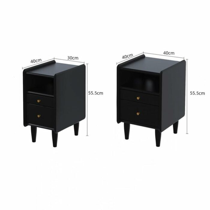WALNUT Ultra-narrow Bedside Cabinet Bedroom Small 30cm Bedside Cabinet Bedside Cabinet Storage Cabinet Light Luxury (Color : D, Size : 30CM)