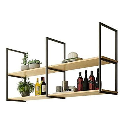 EYLINK Wine Rack Ceiling Wine Rack European Wall Mounted Plant Stands Hanging Wine Glass Holder Kitchen Restaurant Bar Wall Shelf Floating Shelve