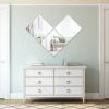 ZeRyan 8 PCS 12"x12" Square Mirror Wall Sticker, Patchwork Full Body Mirror, Frameless Self-Adhesive Mirror, Easy to Install Home Wall Decoration