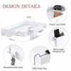 SOLEJAZZ Bedside Shelf for Bed, Foldable Bunk Bed Shelf Clip On Nightstand Tray College Dorm Room Table Caddy with Cup & Cord Holder for Top Bunk