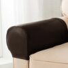Yangxue Sofa Armrest Covers 2pcs Couch Stretchy Practical Protectors Chair Slipcover Accessories Waterproof PU Leather Arm Furniture Home Elastic
