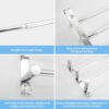 WeeGoo 3-Tier Towel Rail 43-75cm Adjustable Towel Rail Wall Mounted 304 Stainless Steel Towel Bar Towel Storage Towel Holder for Bathroom Shower