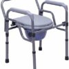 Toilet Chair, for Elderly, Toilet Chair, Shower Chair, Height Adjustable Pregnancy Bathroom Stool with Safety Frame for Adults