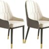 dining chair Office Reception Chairs Business Dining Chairs Set Kitchen Modern Kitchen Dining Chairs Set of 2 Water Proof PU Leather Side Chair w