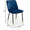 Julian Bowen Set Of 2 Delaunay Dining Chairs, Blue, Height: 83, Width: 50, Depth: 59cm