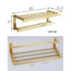 HIGOH Towel Racks, Bathroom Towel Rack Wall Mounted Towel Holder,Bath Hardware,Brushed Aluminum Towel Rack Towel Bar Corner Shelf