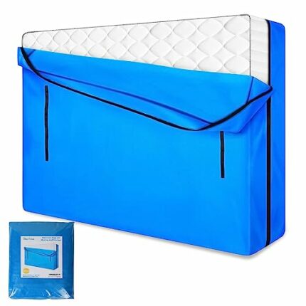 MorTime Mattress Bags for Moving and Storage, Zippered Mattress Storage Bag with 8 Strong Carrying Handles, Reusable Mattress Protector Cover Mov