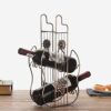 Yalych Metal Wine Rack 2-Bottles Countertop Countertop Cabinet Wine Holder Storage,Sleek and Chic Looking. Decorative wine rack