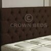 CROWNBEDSUK CHESTERFIELD DIAMANTE BUTTON HEADBOARD IN 2ft5,3ft,4ft,4ft6,5ft,6ft !!!!NEW!!!! (CREAM, 3FT (SINGLE) PLAIN BUTTON)
