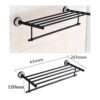 HIGOH Towel Racks,Bathroom Towel Rack Wall Mounted Towel Holder,All Copper Bath Towel Holder,Bathroom Hardware,Retro Towel Rack,Bathroom Rack