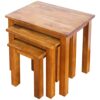 ARPHASLE Solid Wood Nesting Tables Set Of 3 Easy Assembly Nest Of Tables Living Room BedRoom (Natural Wood Color)