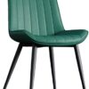 Kitchen Dining Room Furniture Chairs Home Leather Dining Chairs for Kitchen Modern Design Dining Chair PU Upholstered Dining Chair With Metal Leg