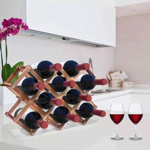 UnisonPetSolid Wood Wine Rack Cabinet, Living Room Wine Display Rack, Wine Rack, Floor Shelf, partition Shelf, Wine Rack Lattice Ornament