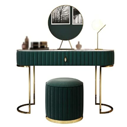 n/a Dressing Table Bedroom Storage Cabinet with Light Vanity Table Round