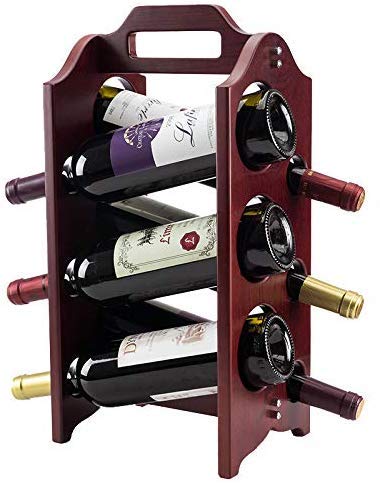PIBM Stylish Simplicity Wine Racks Free Standing Solid Wood Creative,Living Room Sleek Minimalist Wine Cabinet,S Floor,Suitable for Home，Kitchen,
