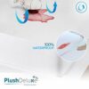PlushDeluxe Bamboo Mattress Protector Waterproof, Hypoallergenic & Ultra Soft Breathable Cover & Protection - Free PVC, Phthalate (Double Size)