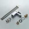 Luckyhome Basin Mixer Tap with Pop up Waste,Washroom Square Single Lever Chrome Brass Mixer Tap