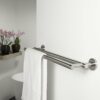 Tiger Boston Double Towel Rail, Stainless Steel Brushed, Metal, 58.1 x 5 x 13 cm