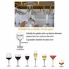 Vintage Stylish Simplicity Wine Rack Simple Creative Metal Multi-Function Display Inverted Wine Glass Holder Adjustable Height Bar Restaurant Flo
