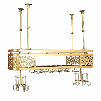 PIBM American Wrought Iron Wine Rack Creative Upside down Fashion Creative Wine Glass Rack Double Wine Rack Home Bar Adjustable J1014, a , 150x35