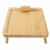 Vencier Bamboo Couch Arm Tray Table with 360° Rotating Mobile Holder Stable Armrest Design Clip On Sofa Tray Table for Wide Couches Foldable Arm