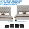 ACXFOND Headboard Stopper,2 Pcs White Adjustable Bed Frame Anti-Shake Tool