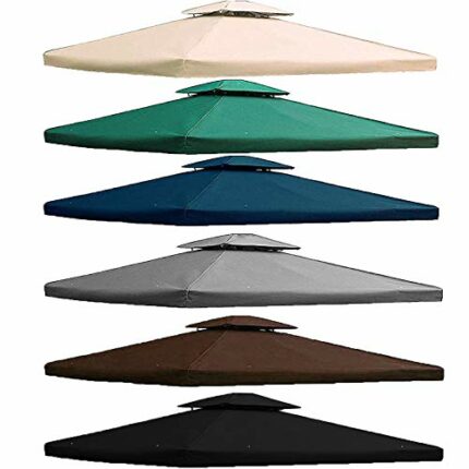 freigarten.de Replacement Canopy for Gazebo 3 x 4 m Waterproof Material: Panama PVC Soft 370 g/m² Heavy Duty Model 5 (Anthracite)