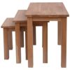 ARPHASLE Solid Wood Nesting Tables Set Of 3 Easy Assembly Nest Of Tables Living Room BedRoom (Natural Wood Color)