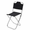 ZHHAOXINFC Portable Folding Stool with Back, Aluminum Mini Fishing Chair Small Stool Seat Heavy Duty Foldable Lightweight for Backpacking Hiking