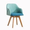 Kitchen Dining Room Furniture Chairs 360° Spin-on Fabric Upholstered Dining Chair With Solid Wood Legsfor Office Lounge Dining Kitchen Bedroom (C