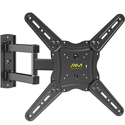 Alphamount TV Wall Bracket for Most 26-60 inch LED LCD Flat and Curved TVs up to 35kg, Sturdy TV Wall Mount with Tilt Swivel Extension, Max VESA