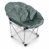 Navaris Folding Moon Chair - Foldable Round Padded Seat for Adults or Kids - Perfect for Garden, Camping, Travel, Occasional Use - Size S, Light