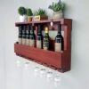 NEOCHY European Solid Wall Hanging Wine Rack, Wine Rack Rack Hanging Wall Hanging High Wine Glass Holder