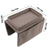 Fdit Sofa Tray Table Clip on Side Table, Foldable Sofa Arm Table Detachable Armrest Tray for Eating and Drink (Coffee)