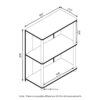 Furinno Simple Design 3-Tier Bookcase/Bookshelf/Display Rack with Stainless Steel Tubes, Engineered Wood, Americano, 60.2(W) x 37.1(D) x 58.9(H)