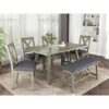 DINGZZ Rectangular White Sintered Stone Dining Table Black X-Shaped Carbon Steel Legs