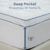 REDKEYKing Mattress Pad Thick Quilted 3D Mattress Topper with 18'' Deep Pocket Breathable Soft Microfiber Mattress Topper King White
