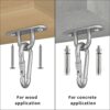 YIHATA Hammock Hanging Kit with Carabiner, Heavy Duty Hammock Fixings Pad Eye Plate with Screw Bolts, 304 Stainless Steel Ceiling Hammock Hooks f