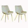 dining chair Kitchen Dining Room Furniture Chairs Dining Chairs Set Of 2 PU Leather Seat With Metal Legs And Backrest Living Room Reception Chair