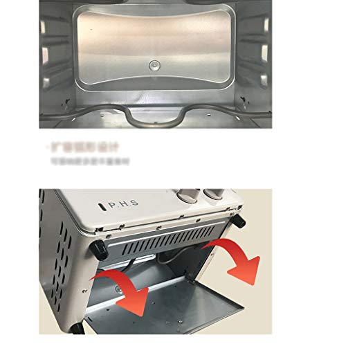 KKYKP Desktop Electric Oven, Small Multi-functional Fully Automatic Baking Oven,Convection And Air Frying Smart Oven Air, Brushed Stainless Steel