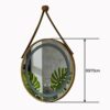 round Bathroom Mirror with Illuminated Led White Light Iron Frame with Sling and Demister Pad Touch Sensor Makeup 2 Colors,Size: Φ60/70Cm, Blacka