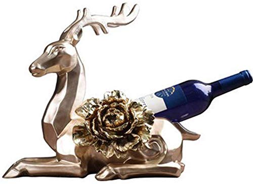 PIBM Stylish Simplicity Wine Racks Free Standing Resin,Creative European Style Moose,Home Decorations Restaurant,Countertop Display Bottle Rack C