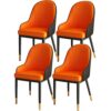 dining chair Kitchen Dining Room Furniture Chairs Faux Leather Dining Chairs Set Of 4 Water Proof PU Leather With Metal Legs Reception Chair for