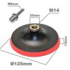 LOGOK2K Cotarba 125mm Hook & Loop Backing PAD Angle Grinder M14 & Drill Attachment for Sand Disc